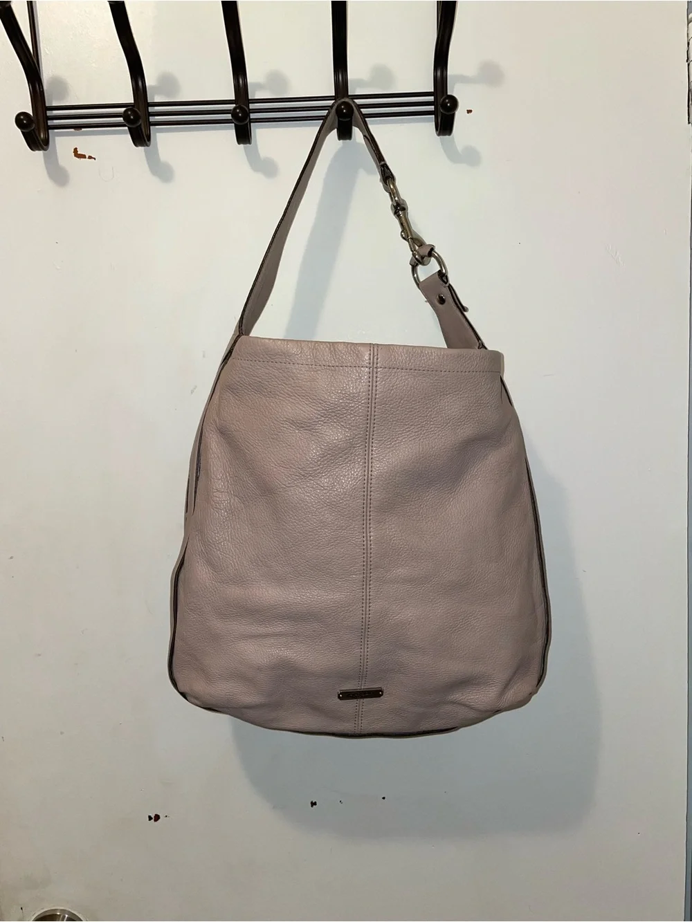 Coach Leather Shoulder Bag - Light Mauve